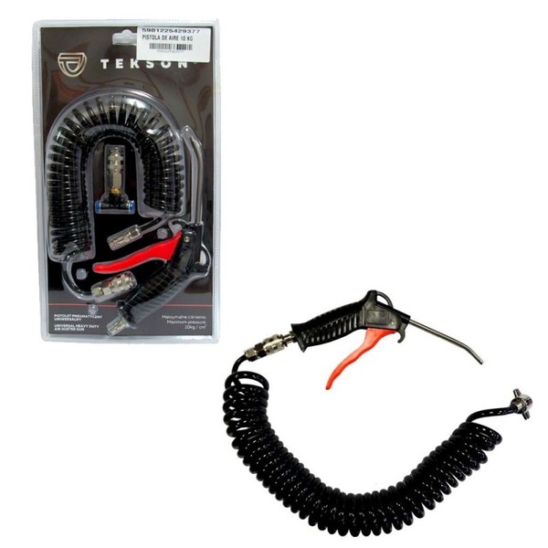 TEKSON Pistola de aire comprimido con manguera espiral TEKSON MAX 10 KG