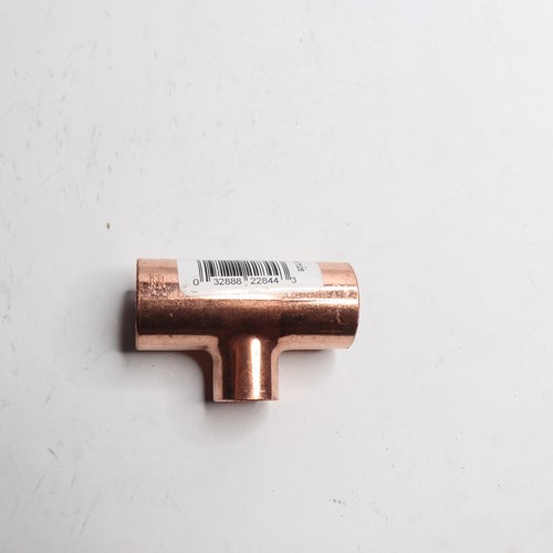 Everbilt Reducing Tee Fitting Copper Pressure Cup x Cup x Cup 3/4" x 3/4" x 1/2"