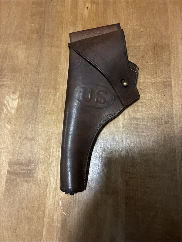 WW1 US M1917 Leather Holster For S&W Or Colt M1917 Revolver Left Hand G&K 1917
