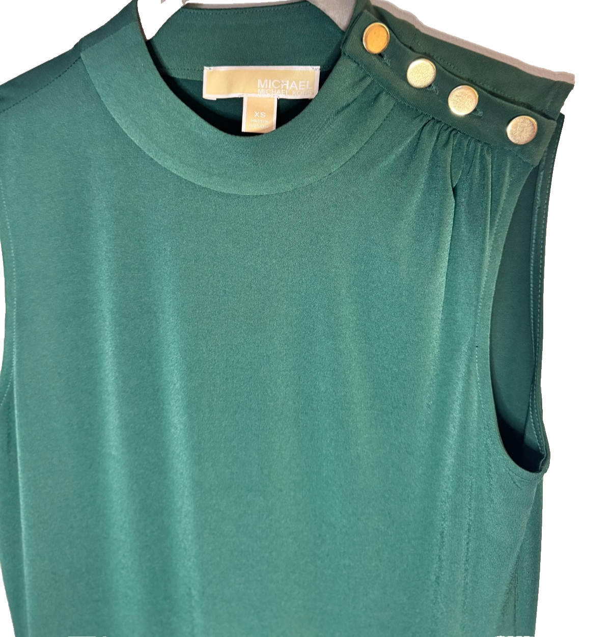 Michael Kors Emerald Green Cocktail Dress - Size XS - New Without Tags thumbnail 3