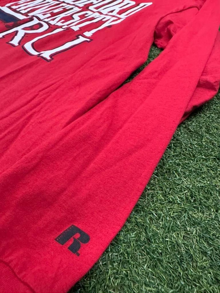 Radford University Shirt Mens XL Red Russell Athletic Basketball NCAA Cotton - Image 3 of 4