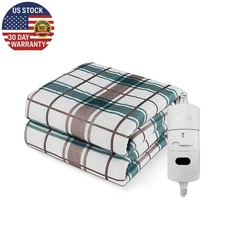 Electric Heating Blanket Automatic Thermostat Double Body Warmer Bed Mattress EU
