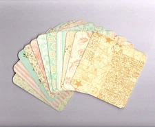 Graphic45 BABY 2 BRIDE (12) HANDMADE 4x4 POCKET PAGE CARDS Double-Sided