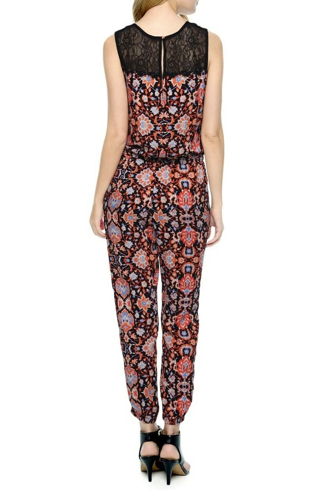 Ella Moss Tunisia Women's V-Neck Sleeveless Lace Inset Jumpsuit Size M - Image 4 of 4