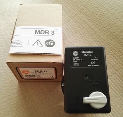 Condor Druckschalter MDR3/11 8-10 B 1x3/8 mit Motorschutz 10A Entlastungsventil