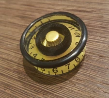 3 Guitar 0-11 Speed Grip Speed Volume/Tone Knobs..Black/Real Gold.. JAT C.G.P