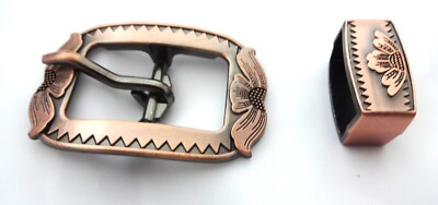 Saltlick Jeremiah Watt Buckle Keeper Sizes Antiqued Copper Horse Tack Western