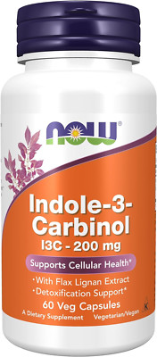 NOW Foods Indole-3-Carbinol (I3C) 200 Mg - 60 Veg Capsules, Cellular Health