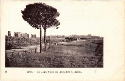CPA AK ROMA Via Appia Nuova e Acquedotto Claudio ITALY (551952)
