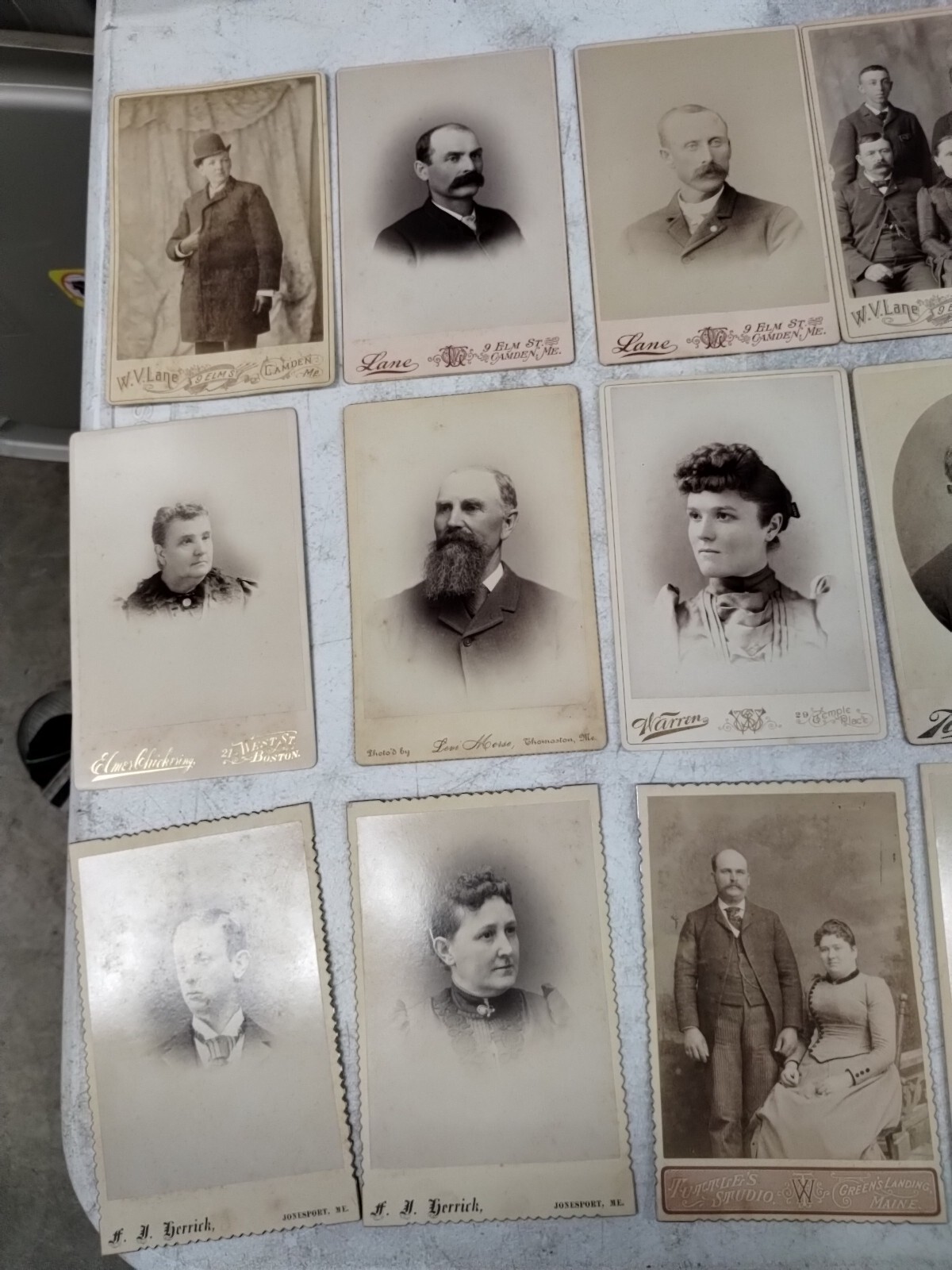 CIRCA 1890'S Vintage CABINET CARD Family Album Many Studios, Lot