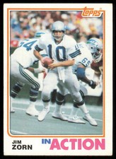 1982 Topps Football In Action #256 Jim Zorn Seattle Seahawks
