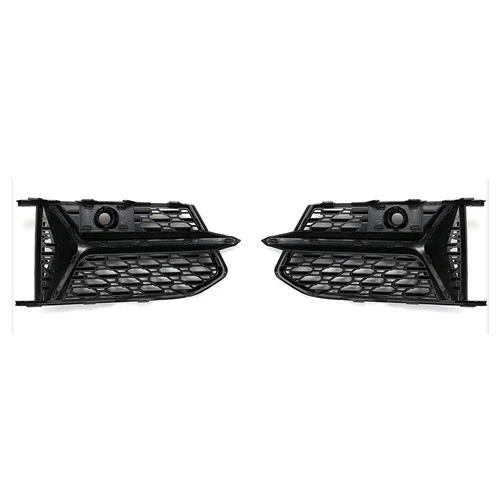 Black Pair Front Bumper Fog Light Lamp Grille For Audi A6 Sline S6 2019-2024 RS6 - Picture 4 of 14