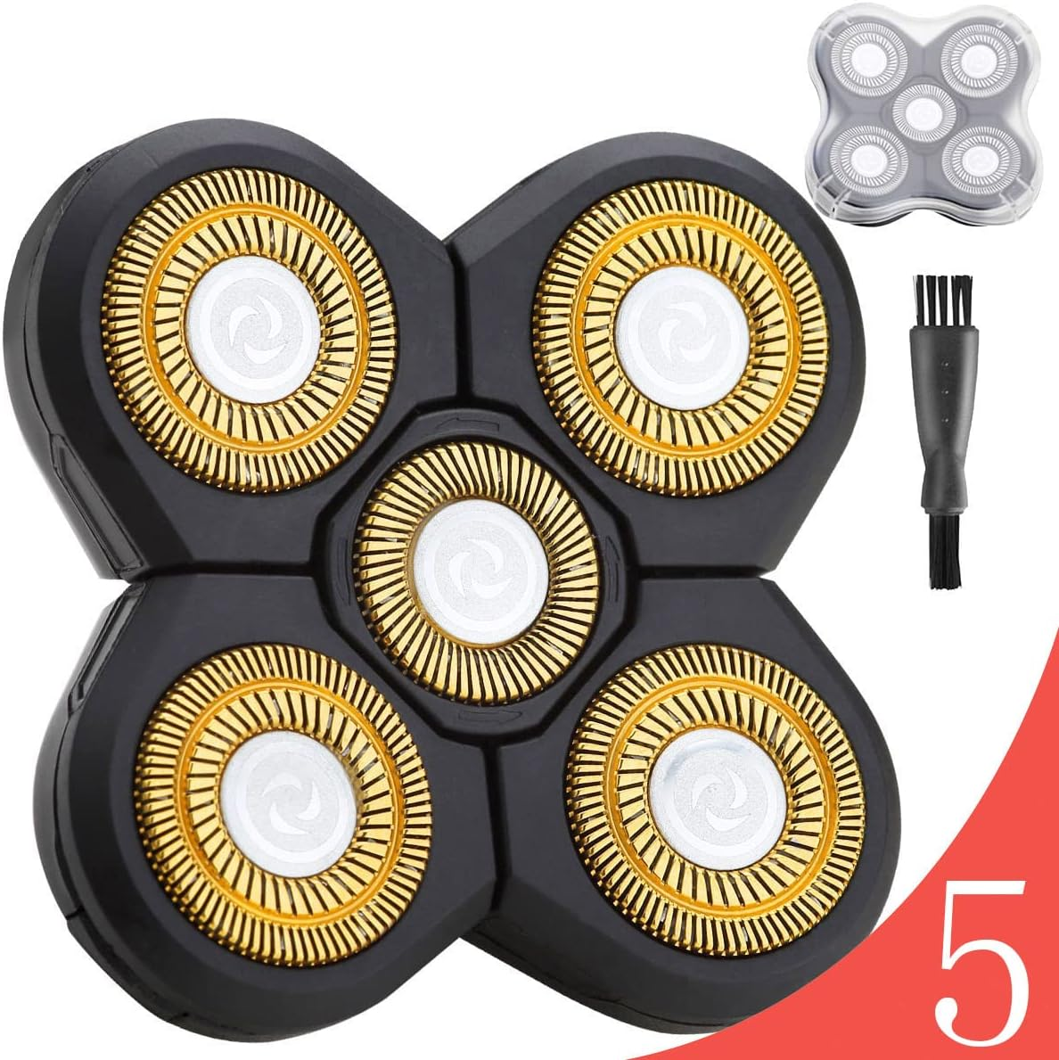 Upgraded 5 Blades Shaver Replacement Heads for Freebird and Freedom Shaver 5