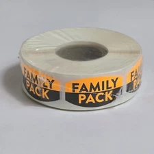 Family Pack Labels Grocery Market Stickers 0.75" x 1.375" 500 count Roll