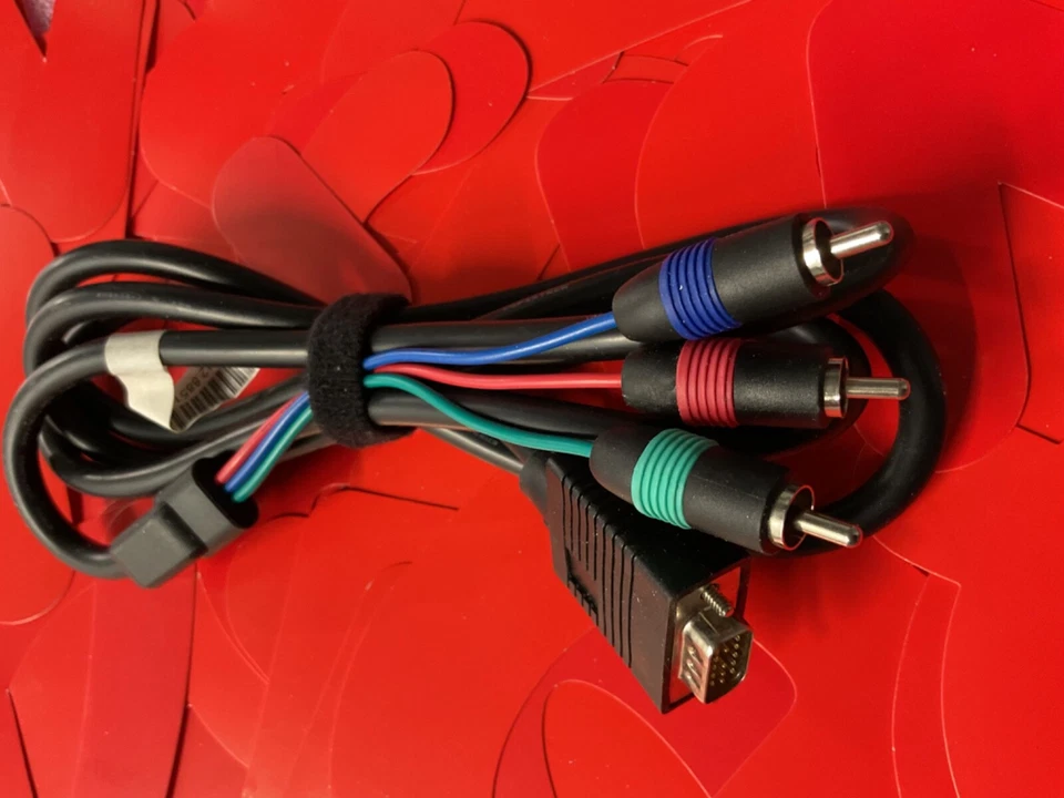 VGA TO 3 RCA Cable Component AV TV Out Adapter Converter PC Video SVGA Cord 6FT - Image 2 of 4