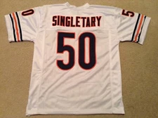UNSIGNED CUSTOM Sewn Stitched Mike Singletary White Jersey - M, L, XL, 2XL