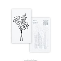 2 X Geburtsblume MäRz Tattoo - Narzissenstrauß - Temporary Body Tattoo (2)