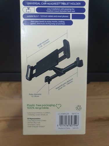 LOGIK LCARBS25 Car Headrest Tablet Holder - Picture 2 of 2