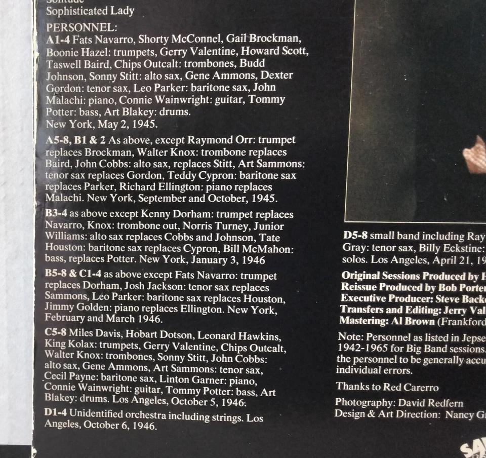 BILLY ECKSTINE MISTER B. AND THE BAND SAVOY SESSIONS 1976 SAVOY SJL2214 US 2LP'S - Image 3 of 4