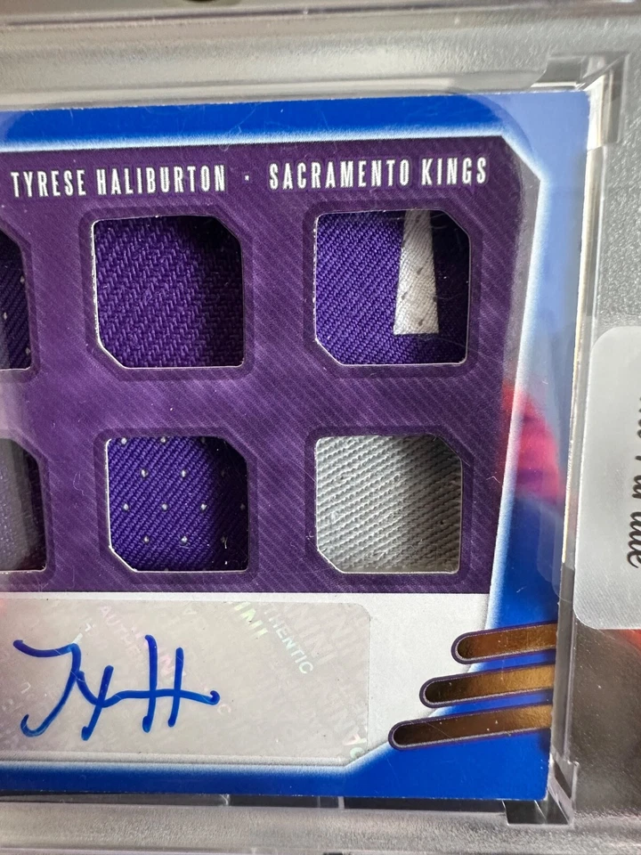 2020-21 tyrese halliburton auto 10/49 tools of the trade panini absolute kings - Image 3 of 4