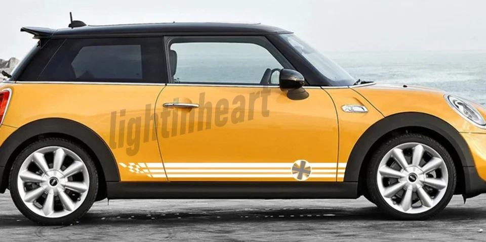 Graphics Union jack Car Sticker For Mini Cooper S JCW One Countryman Side Stripe Foto 4 de 4