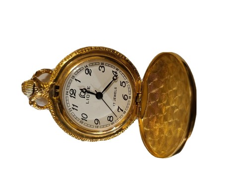 VINTAGE LIQUE GOLD TONE 17 JEWEL POCKET 