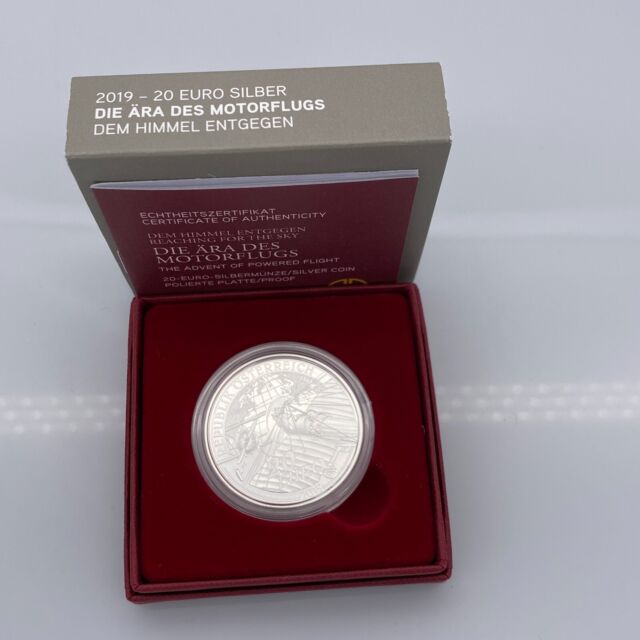 20 Euro Silbermünze Österreich 2019 - Die Ära des Motorflugs
