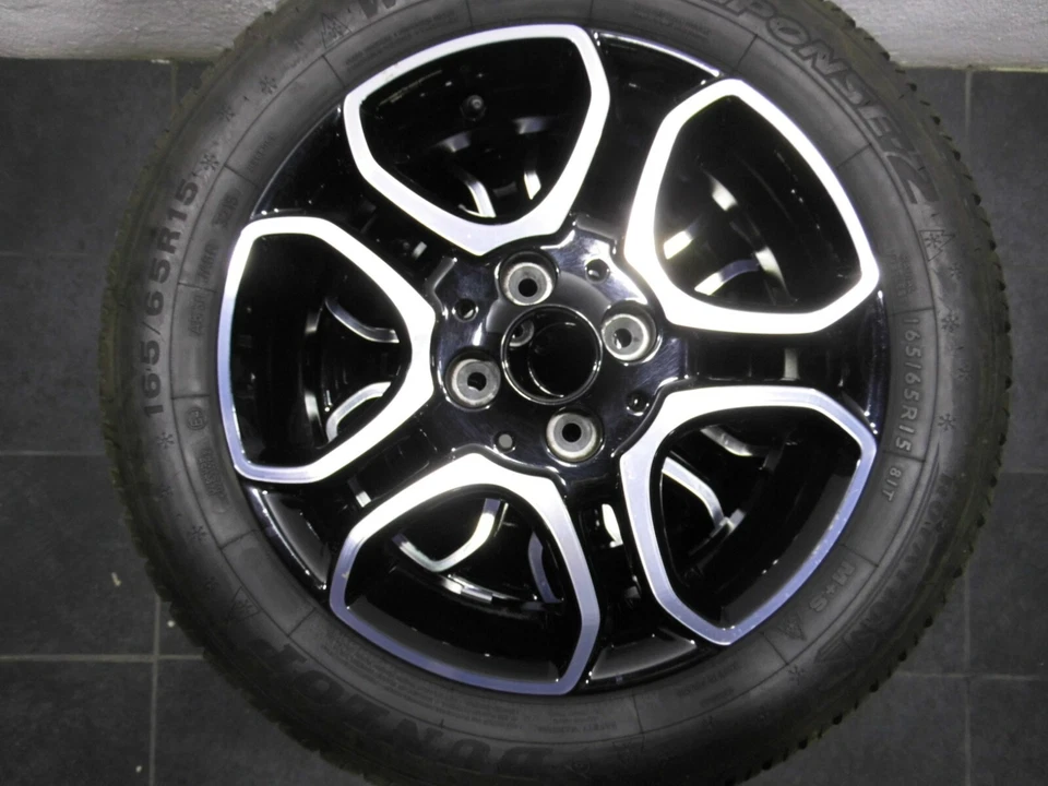 4 Winterreifen 185 60 - 165 65 R15  Smart 453 15" Alufelgen RDK Winterräder - Bild 4 von 4