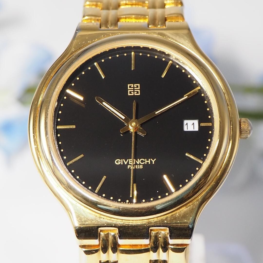 Givenchy ゴールド 時計 454【美品】GIVENCHY 箱付き ゴールド メンズ レディース 時計