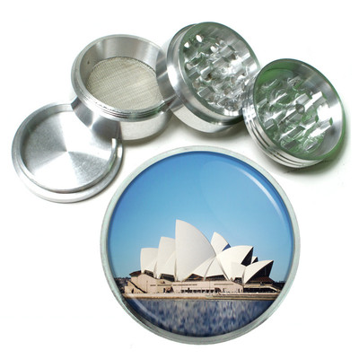 Famous Landmarks D3 Aluminum Herb Grinder  4 Piece Sydney Opera House
