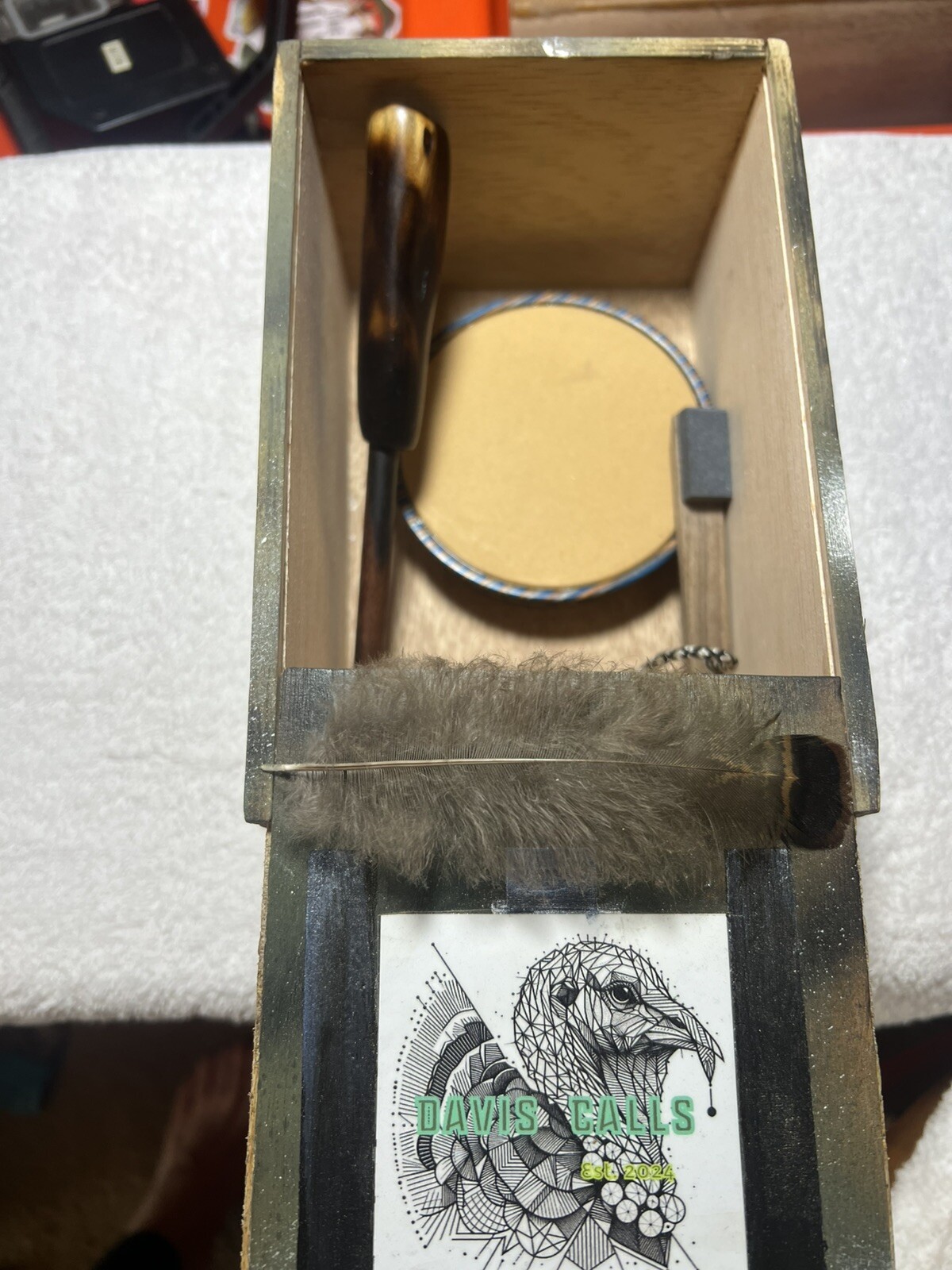 Friction/Pot Style Turkey Call Ceramic Over Slate With Striker And Cond. Stone