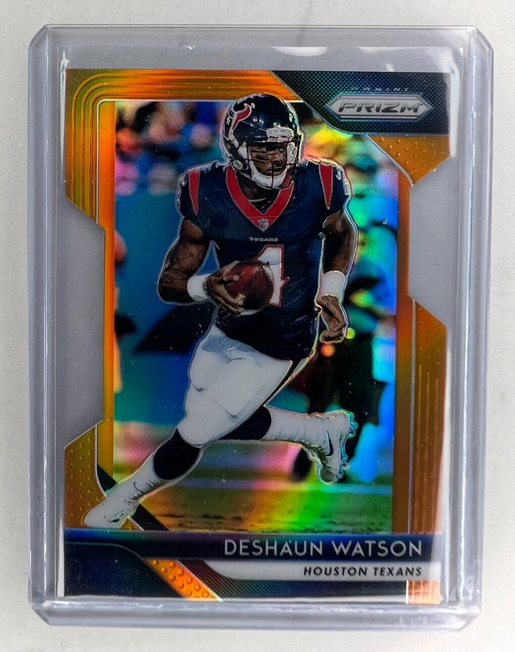 2018 Panini Prizm Orange Prizm Dye-Cut 005/249 Deshaun Watson #120 Browns Texans