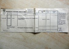 starożytny dokument wyciąg z konta Saalfeld 06.10.1938 Kreissparkasse konto Reichsmark