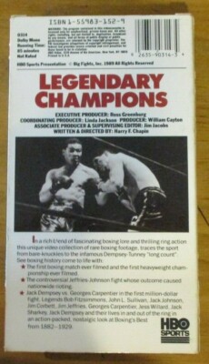 Legendary Champions - Boxing's best (VHS 1989) | eBay
