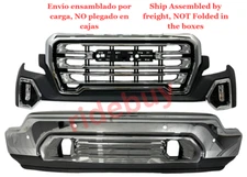 Fit 2019 2020 2021 GMC Sierra 1500 Front Bumper Complete Assembly w/park asis