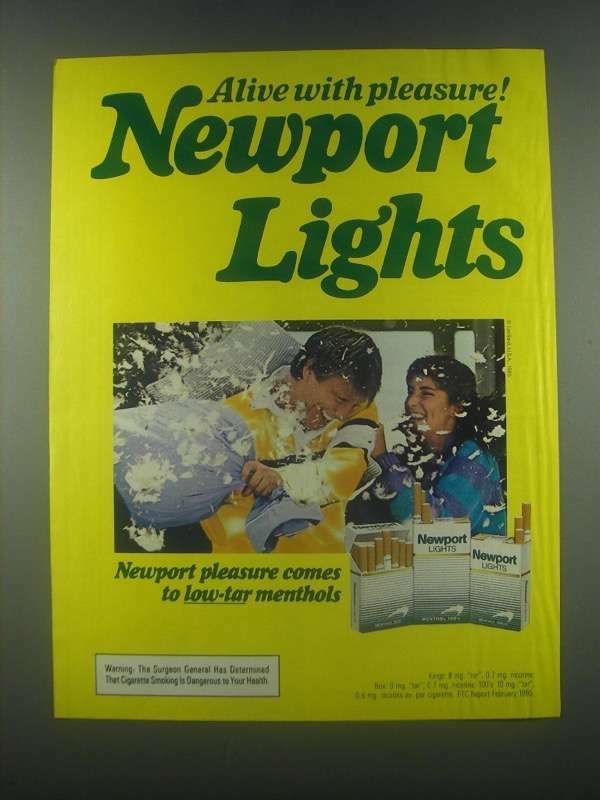 newport cigarette light 1985 Newport Lights Cigarettes Ad - Pleasure newport cigarette light 1985 Newport Lights Cigarettes Ad - Pleasure