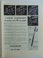 1937 EVERSHARP RED SPOT PENCIL vintage art print ad