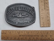 OLD FAITHFUL - PIERCE PACKING CO. - belt BUCKLE - listing 6869