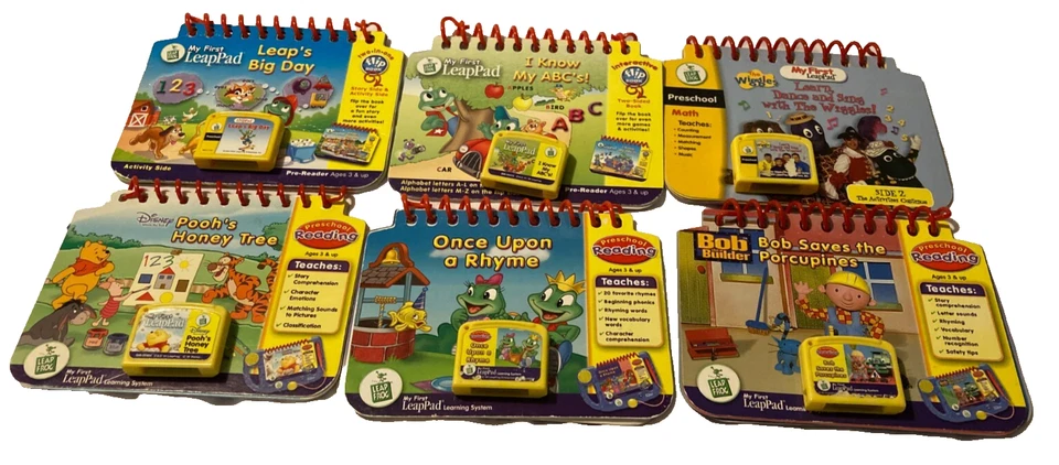 Lot of 6 Leapfrog My First LeapPad Books & Game Cartridges-Pooh, ABC's, Wiggles - Image 2 of 4