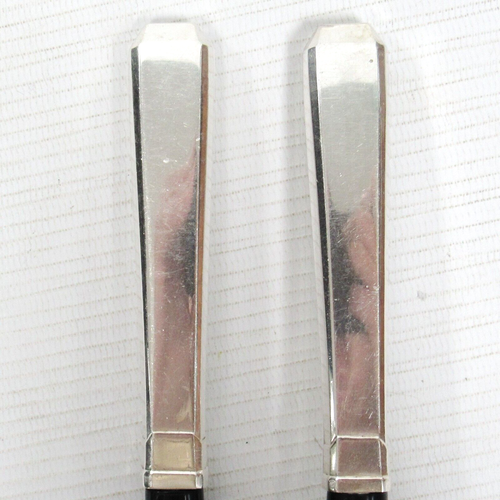 VINTAGE STERLING SILVER CRAFTSMAN BY TOWLE W/BLACK NYLON SALAD SERVING SET - Picture 4 of 6