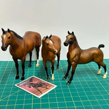 Breyer Horse Lot of 3 Chestnut AQHA Offspring of King, JCP special, Hackney Pony