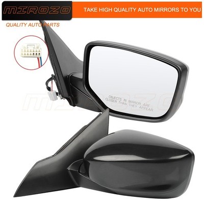 MIROZO For 2013-2017 HONDA ACCORD LH & RH Side Black Foldaway Power Mirrors