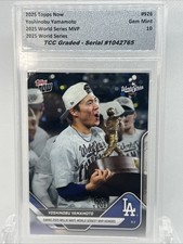 2025 Topps Now Yoshinobu Yamamoto World Series MVP TCC Grade Gem Mint 10
