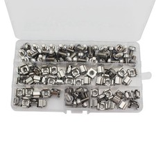 50 Sets M6 Square Hole Cage Nuts, Mounting Screws, Washers, Server Rack, 16mm