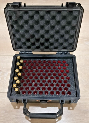 #ad 308 Ammo Insert holds 100 Fits Apache 1800 Pelican 1150 case Blk Red $28.99