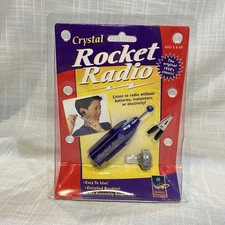 Crystal Rocket Radio ~ DaMert Company Great Gizmos ~ Vintage Science Toy NOS