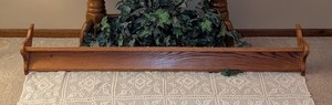 60" Vintage Oak Wood Shelf With Plate Groove