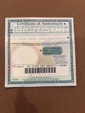 Microsoft Certificate Of Authenticity