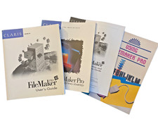 Vintage FileMaker Pro 2, 4.0 and Plus - Manuals for Macintosh 1992-97 Set of 5