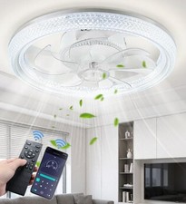 Dimmable LED Ceiling Fan with Lights Low Profile Ceiling Fan with Remote Control